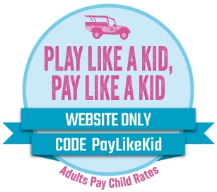 Play like a kid, pay like a kid -  Adults pay child rates - Website Only - Use Code PayLikeKid