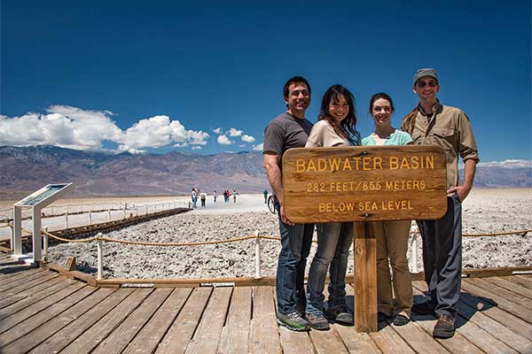Death Valley Badwater Basin, the lowest elevation point in North America