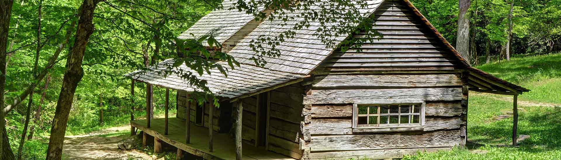 The Noah "Bud" Ogle Place homestead in the Great Smoky Mountains National Park near Gatlinburg, Tennessee.