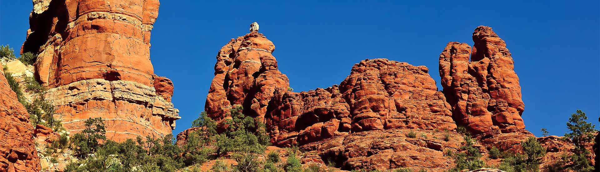 Close-up view of Snoopy Rock formation seen from Uptown Sedona, Pink Jeep Tours Scenic Sedona Tour.