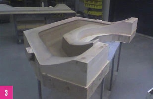 Image of custom wheel base before being installed on a Pink® Adventure® Tour Trekker.