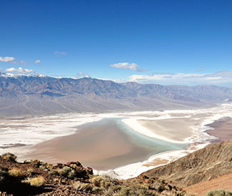 Death Valley Dantes View Salt Flats 325X275 View of Death Valley Salt Flats from Dante's View overlook.